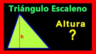 ✅👉 Altura de un Triangulo Escaleno   ✅ Hallar la Altura de un Triangulo