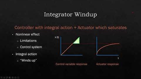 The problem of windup in controllers with integral action, and how to fix it