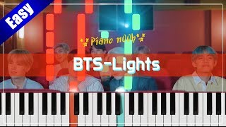 BTS(방탄소년단) - Lights [Super Easy Piano Tutorial/White keys only]