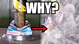 Why This Piece Of Paper 'Exploded' In A Hydraulic Press