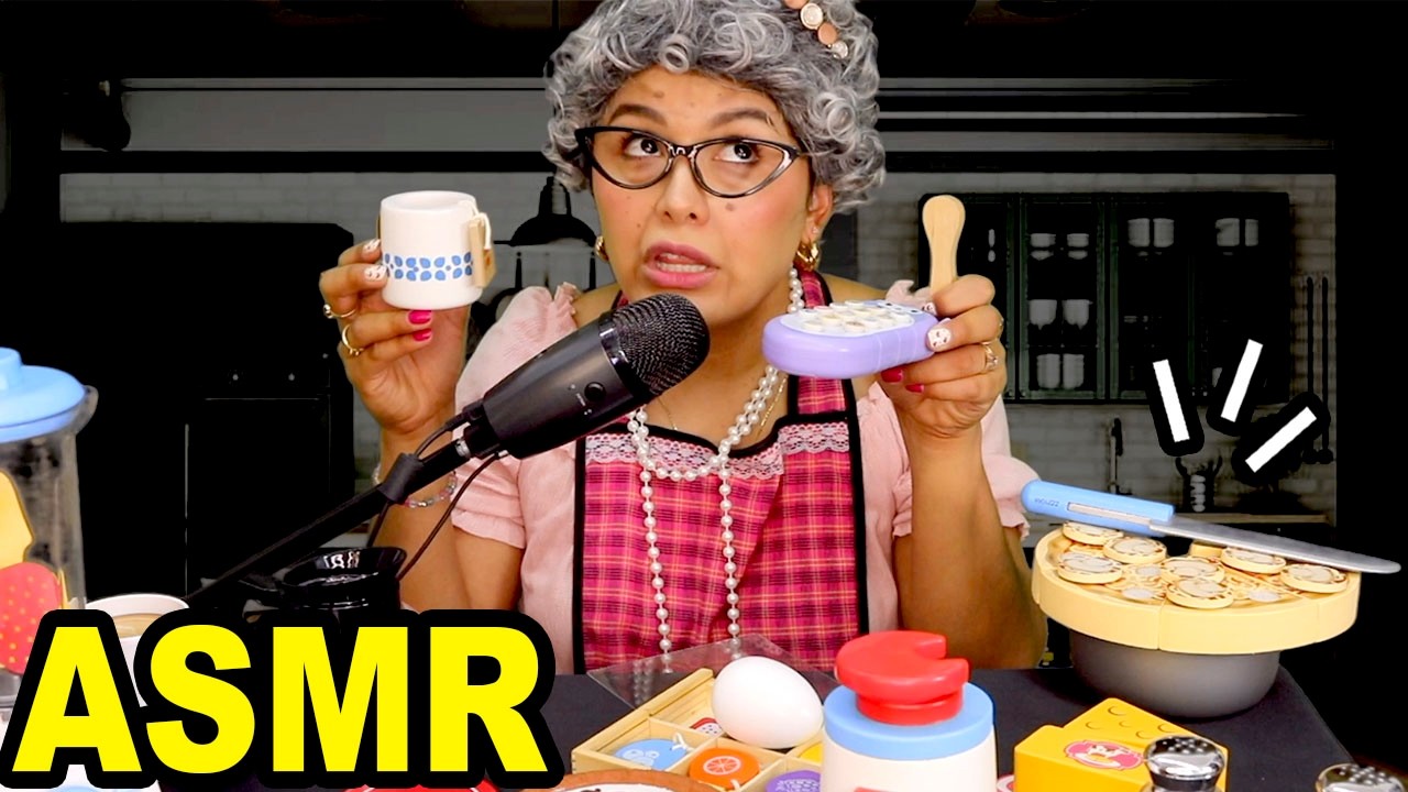 ABUELITA cariñosa 🥘🍰 te MIMA 🍳😍 I ASMR con juguetes de madera I Ges ASMR