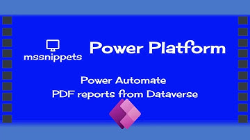 Power Automate PDF reports from Dataverse