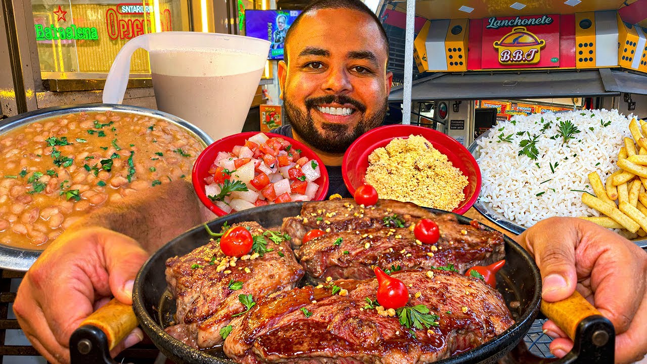 A LANCHONETE QUE SERVE PICANHA DE VERDADE! 😱 *Achei o prato mais completo da quebrada!