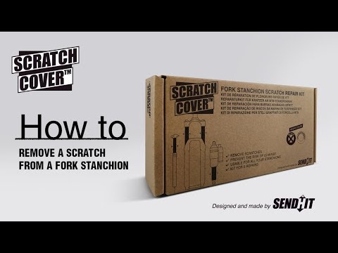 How to remove a scratch on a fork stanchion with Scratch Cover (OLD VERSION)