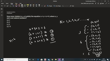 Solution : UPSC CSAT 2019 - finding no of triplets with the condition  X+Y+Z=6
