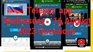 Telenor app  Wednesday 16 August  2023 questions screenshot 5