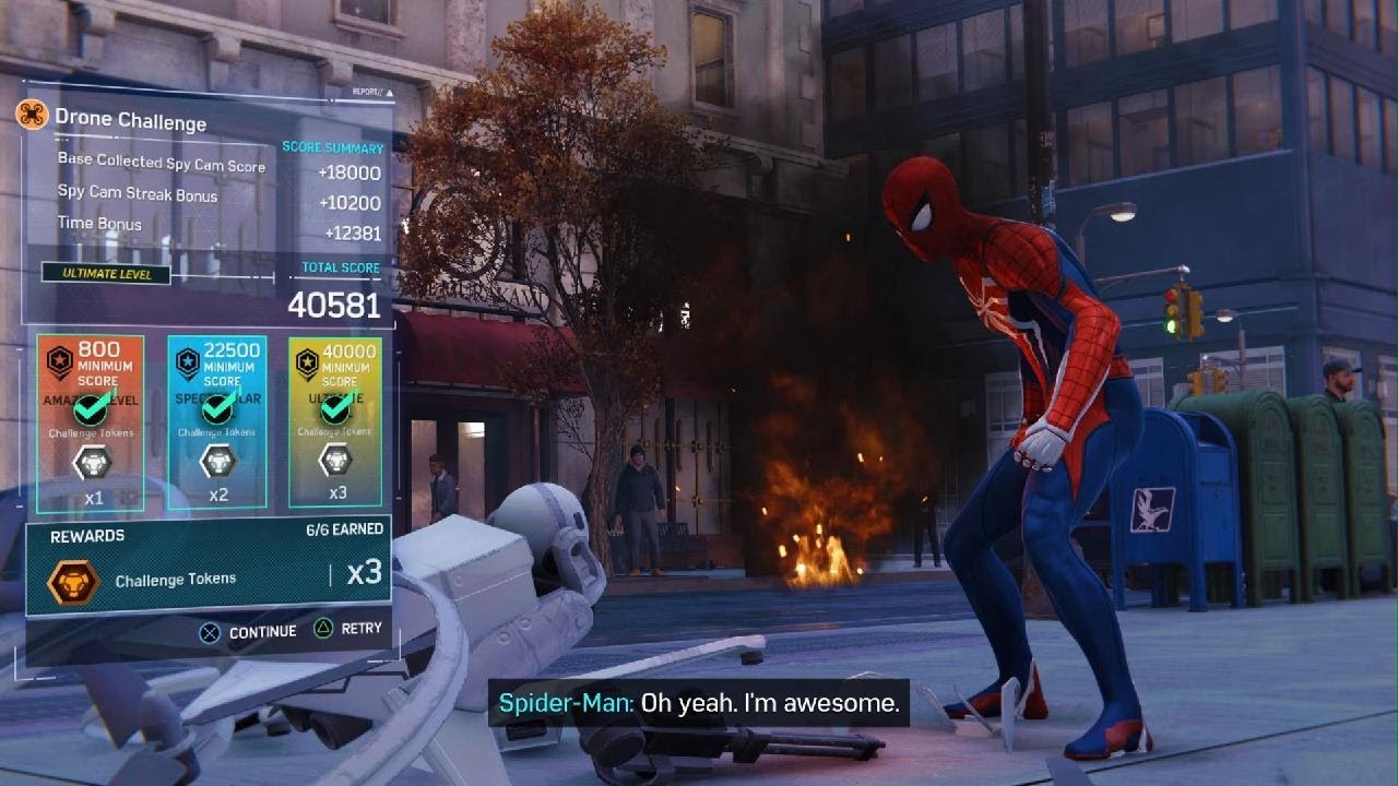 Marvel's Spider-Man Remastered PS5 Taskmaster Drone Challenge Financial ...