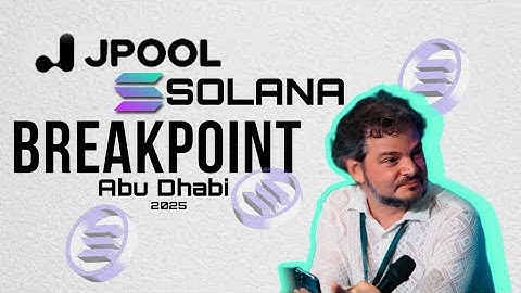 Jpool Is Coming To Solana Breakpoint 2025 In Abu Dhabi.
