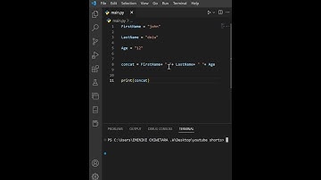 #Concatenating #Strings #in #Python @EMECHICODE