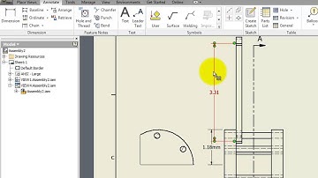 111 Inventor Drawing Tutorial: Arrang Dimensions
