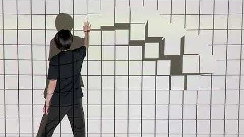 Geometric Block Wall Moving - TouchDesigner + Kinect