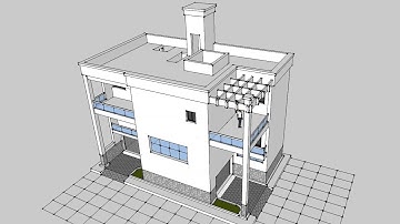 3D Front elevation in sketchup