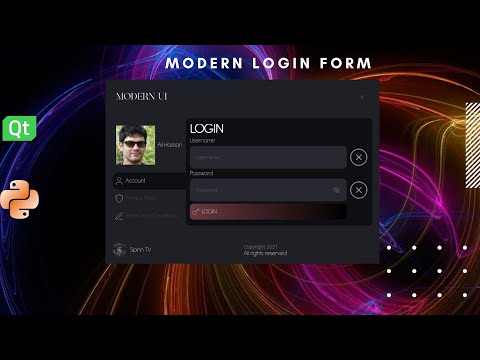 Modern Login Form | Validate Input Fields | Animated Response Notification | PySide PyQT QT