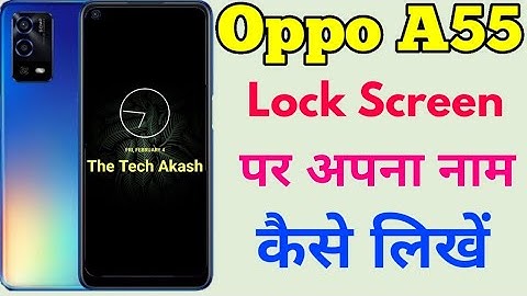 Oppo A55 Lock Screen Per Apna Name Kaise Likhe || How To Lock Screen Name Setting In Oppo A55