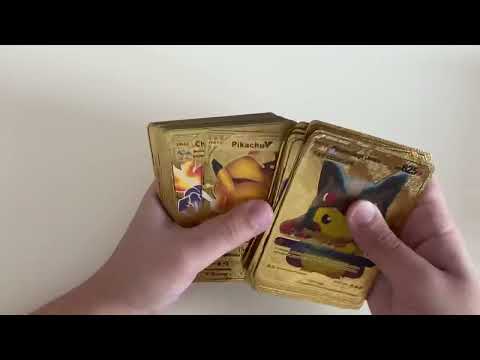 Opening Golden Pokémon Cards 55pcs From AliExpress