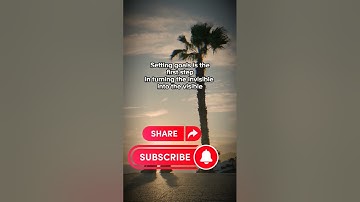 Setting goals is the first step in turning the invisible into #youtubeshorts #motivational#shorts