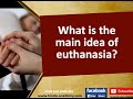 What is the main idea of euthanasia?