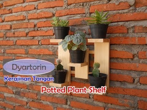 Cara membuat rak  pot tanaman bunga  dari kayu rak  dinding 