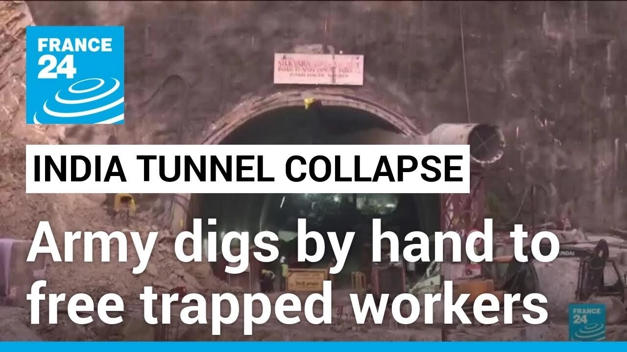 Indian army digs by hand to free trapped tunnel workers • FRANCE 24 English