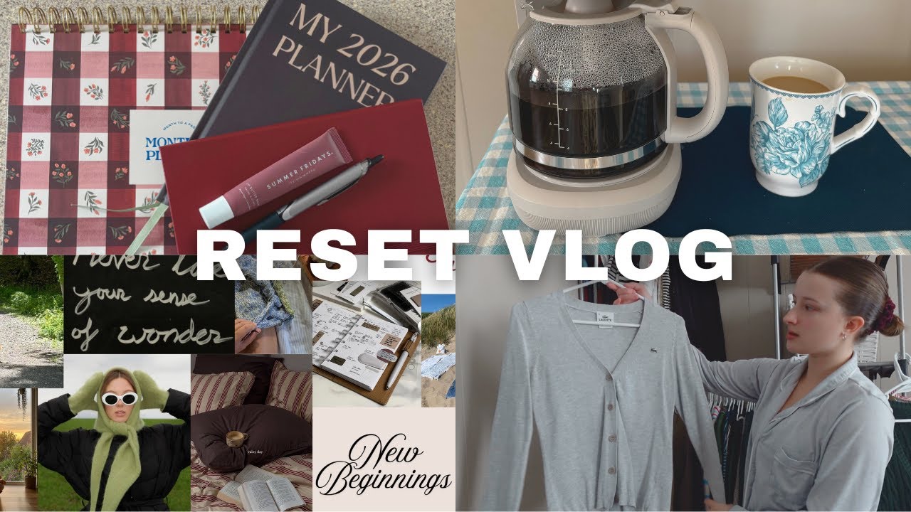 refreshing my space & mind: vision board, declutter, new planners & journal