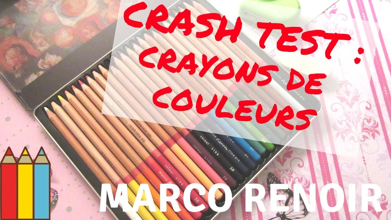 CRASH TEST CRAYONS DE COULEUR MARCO RENOIR !! INKYBOX YouTube