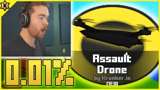 Streamer Unboxes UNOBTAINABLE "Assault Drone" 1/10000! Krunker Top Twitch Clips of the Week