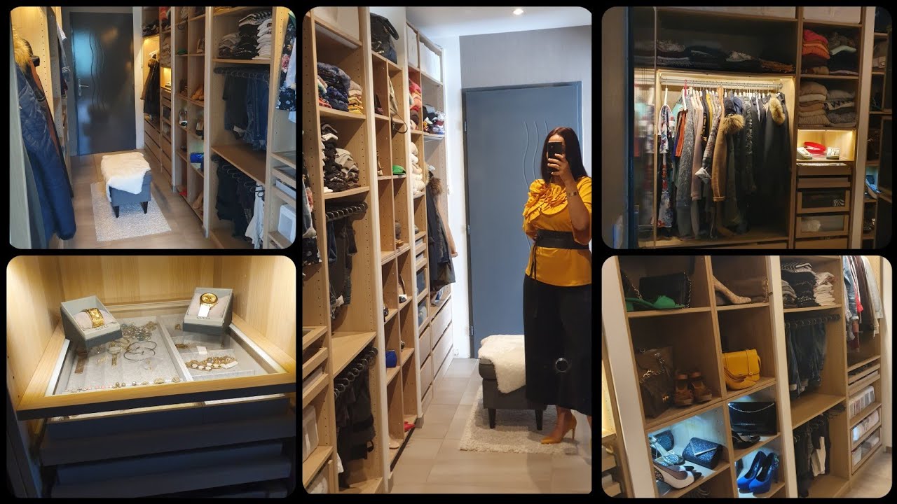جولة في غرفة الملابس👗👠👜👡tour dressing avec idée rangement