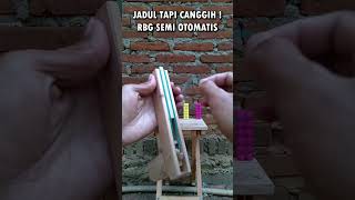 main ini asik banget, tembak-tembakan karet gelang semi otomatis #rubberbandgun #mainankayu