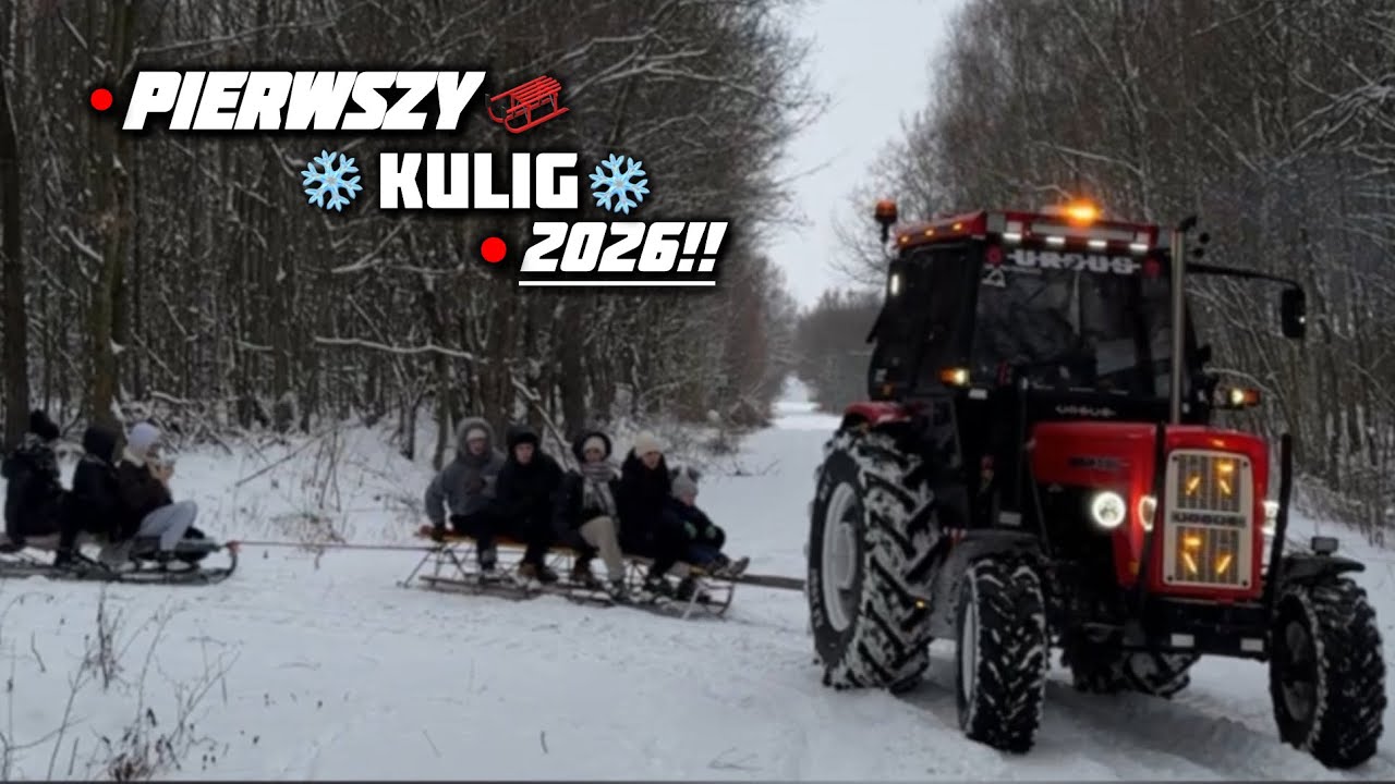KULIG 2026!!❄️5 ciągników!! Oporowe manewry