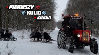 KULIG 2026!!❄️5 ciągników!! Oporowe manewry