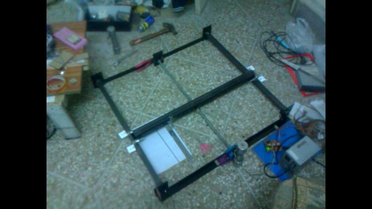 DIY CNC machine X axis test # teaser #100mm movement - YouTube