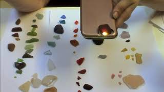 Checking your sea glass colour