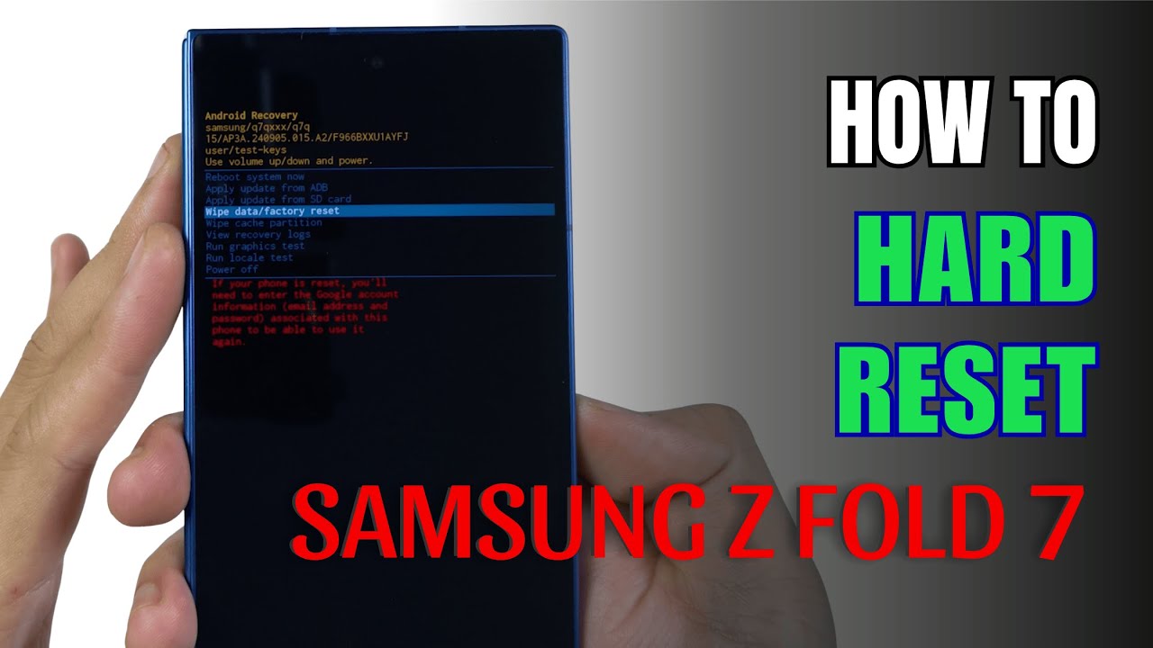 How to Hard Reset Samsung Galaxy Z Fold 7 | Removing Password