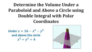 Find the Volume Under a Paraboloid and Above a Circle using Double Integral with Polar Coordinates