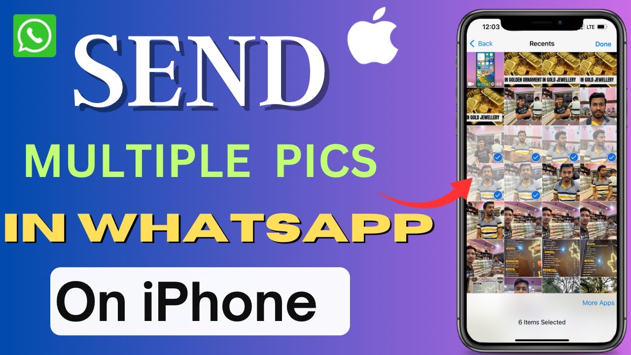 How to Send Multiple Pictures in WhatsApp of iPhone 😱🔥 - YouTube