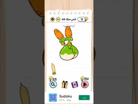 Brain Test المرحلة 40 أين هو أرنبي 