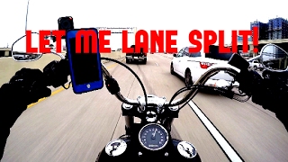 LANE SPLITTING ON HARLEY DAVIDSON STREET BOB