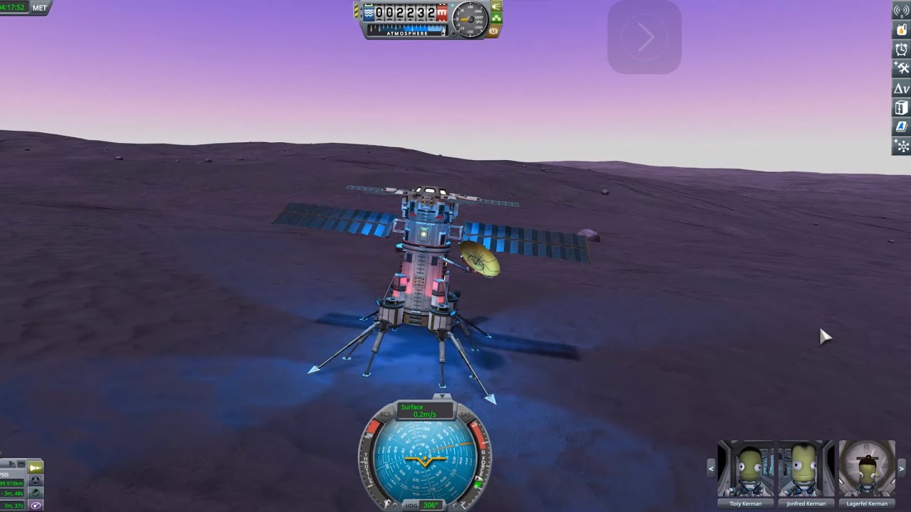 KSP 5 crew science lab lander to Eve. - YouTube