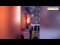 Пожар в многоэтажке в Пишпеке