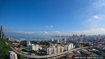 Relaxing Landscape Livecam (Beach, Sky, and City) with lofi BGM (2025-10-11) @ Pattaya