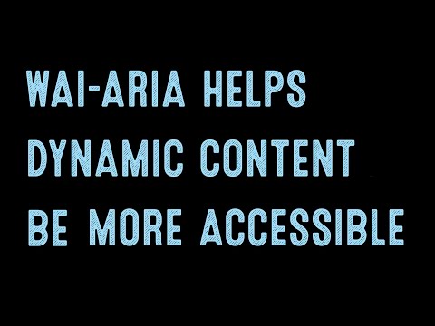 Coding for Beginners: WAI-ARIA and accessibility
