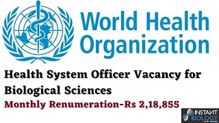 Health System Officer Recruitment in World Health Organization (WHO-India)| High paying Jobs screenshot 5