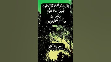 سورة النحل الآية ٣١ الى ٣٣ بصوت الشيخ ماهر المعيقلي