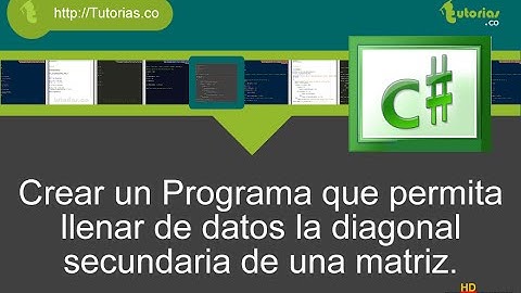 arrays -- visualStudio c#(diagonal secundaria de una matriz)