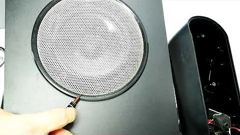 Look inside Logitech X-230 Disassembly [2.1 speaker system]