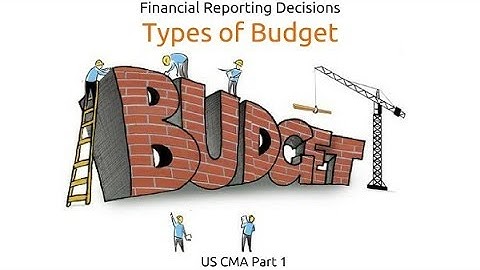 Types of Budget | Financial Reporting Decisions| US CMA Part 1| US CMA course | US CMA Exam