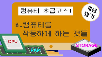 컴퓨터 초급코스1 : #6 컴퓨터를 작동하게 하는 것들.