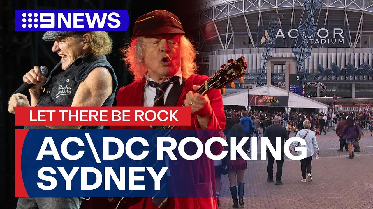 AC/DC gets fired up to rock Sydney | 9 News Australia - YouTube