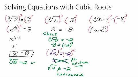 Solving Equations with Cubic Roots