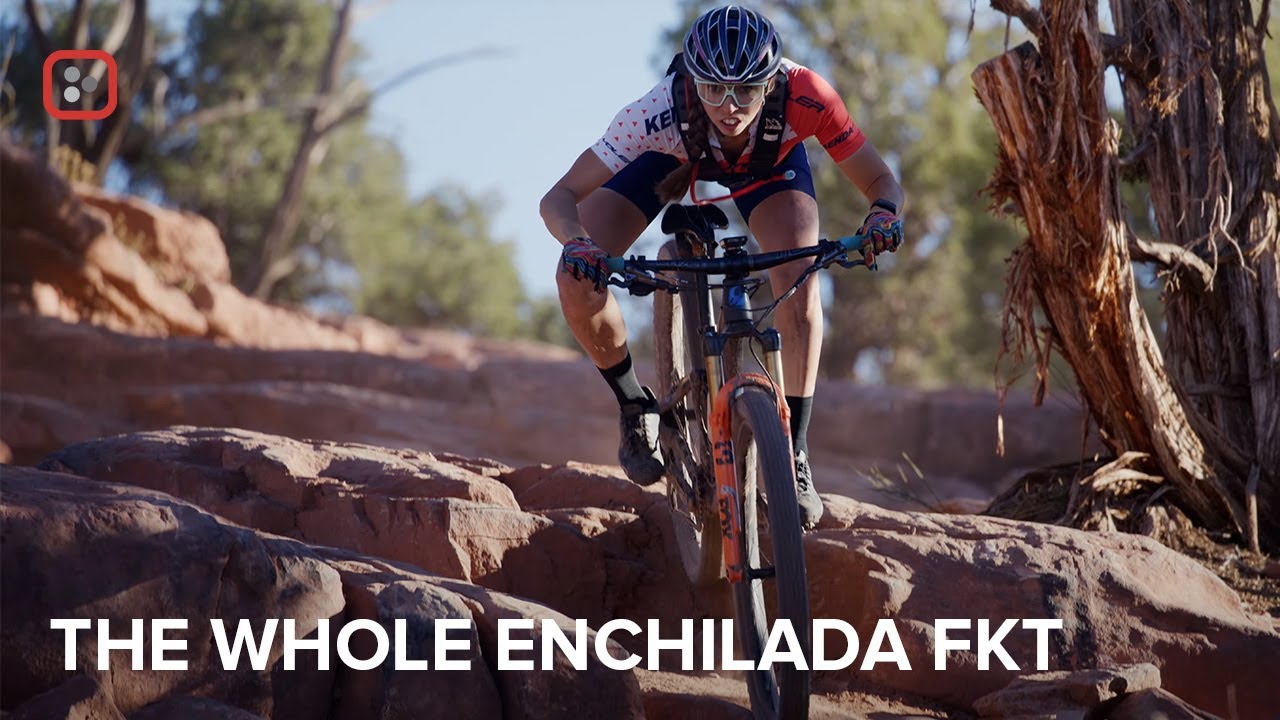 Hannah Otto sets FKT on the Whole Enchilada in Moab, Utah